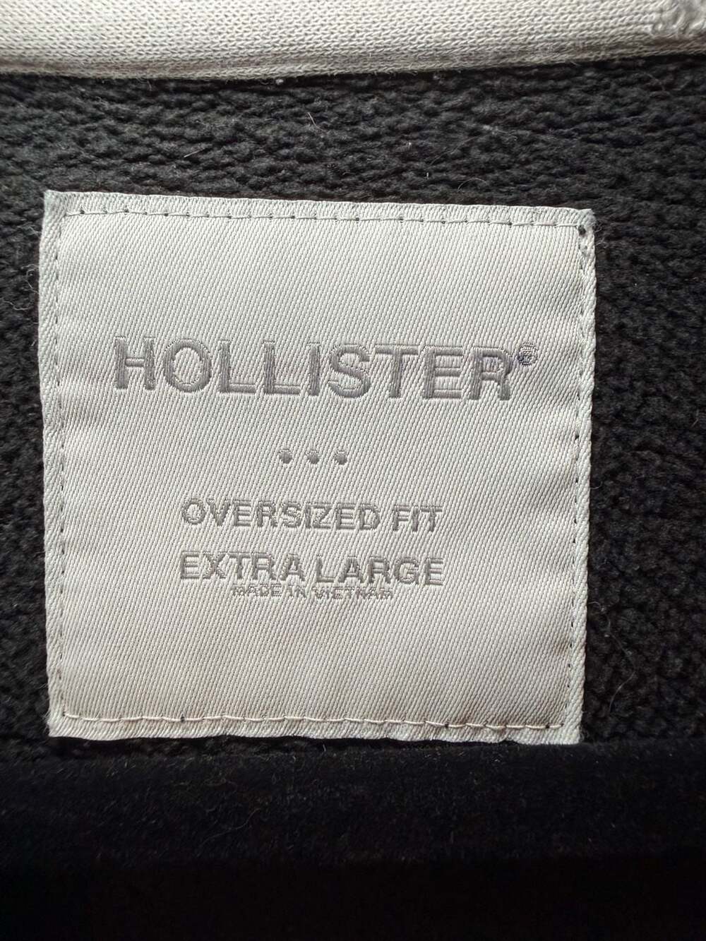 Hollister Oversized Fit Black Crewneck Sweatshirt Extra Large - Picture 3 of 8